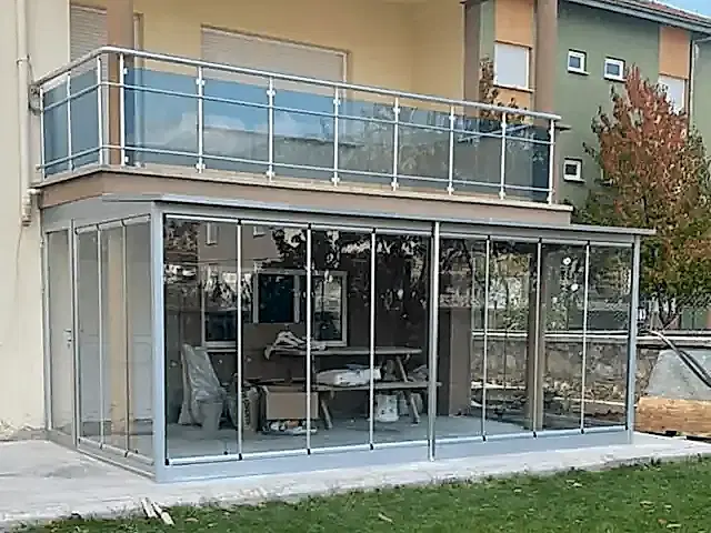 derbentte vermiş olduğumuz cam balkon hizmetinin dış cephe görseli